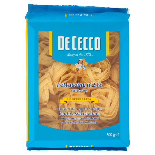 DE CECCO PASTA DI SEMOLA FETTUCCINE N°233 500(8 in a box)