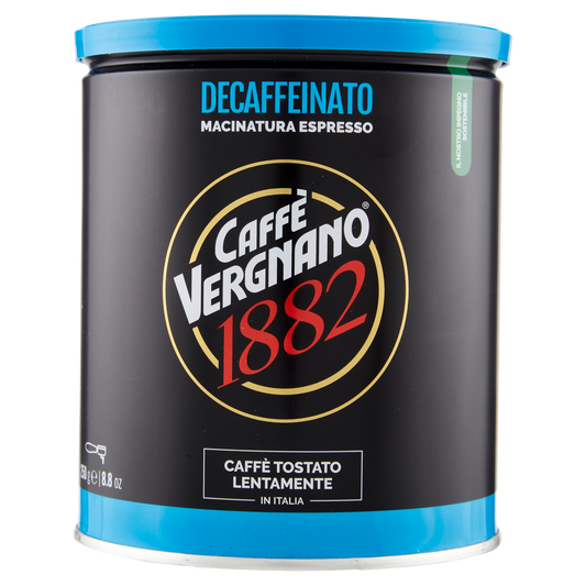 CAFFE VERGNANO DECAFFEINATO TOSTATO 250g (6 in a box)