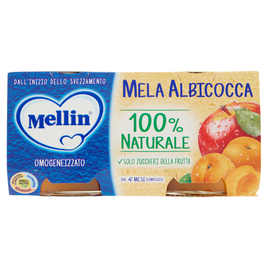 MELLIN OMOGENEIZZATO ALLA FRUTTA ALBICOCCA 100GR X2 200g (12 in a box)