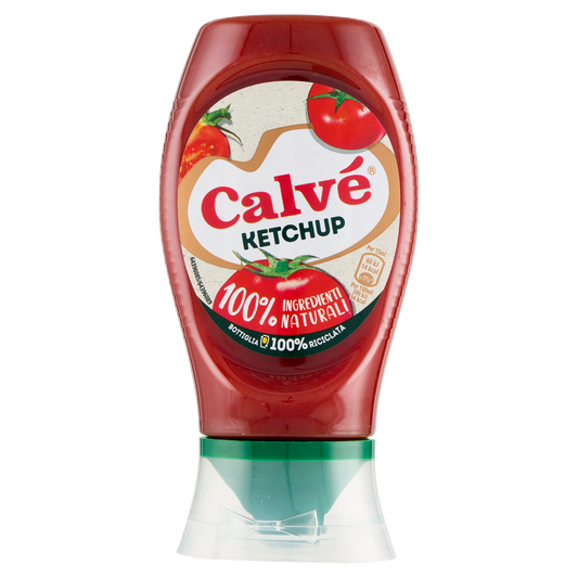 CALVE' KETCHUP DOLCE TOP DOWN 250g (9 in a box) available from italian retail store