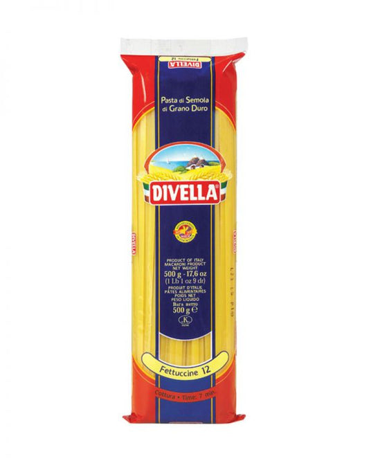 DIVELLA PASTA DI SEMOLA FETTUCCINE N.12 500g (36 in a box)available from our italian retail store