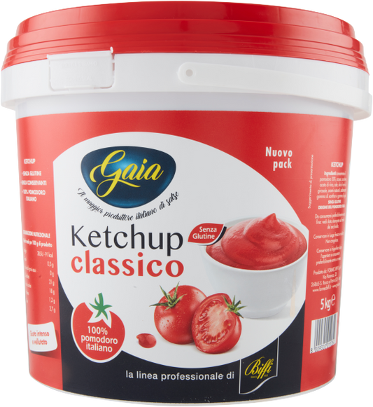 GAIA KETCHUP bucket 5kg (single item) available from our italian retail store