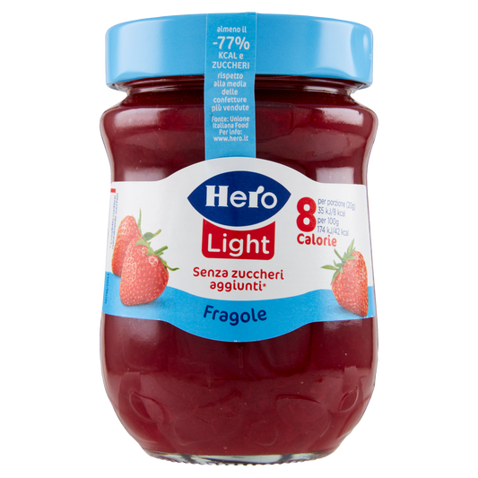 HERO CONFETTURA FRAGOLA SUGAR-FREE  240g (8 in a box)available from our italian retail store