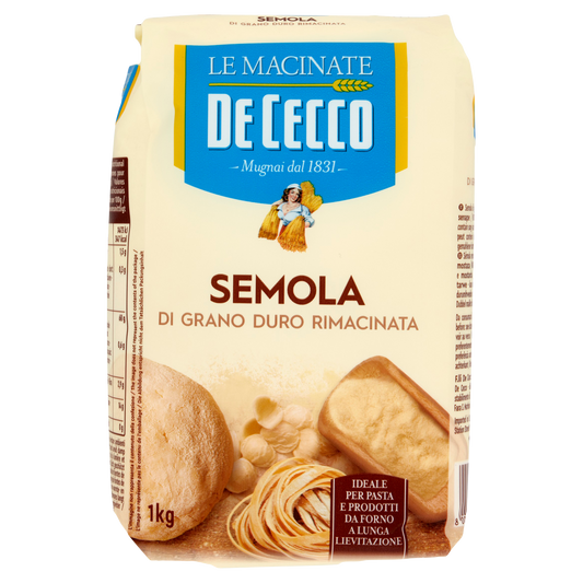 DE CECCO SEMOLA RIMACINATA 1kg (10 in a box)available from our italian retail store