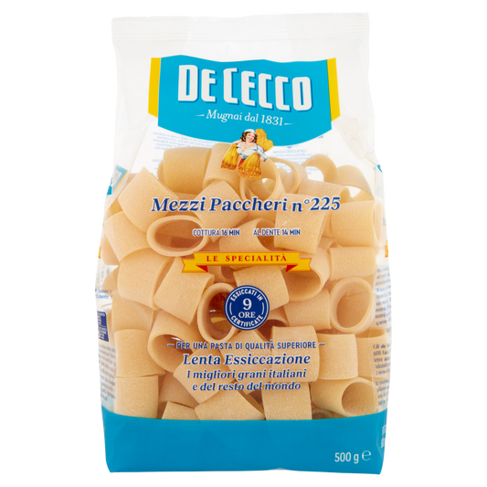 DE CECCO LE SPECIALITA' MEZZI PACCHERI N°225 500g (12 in a box)