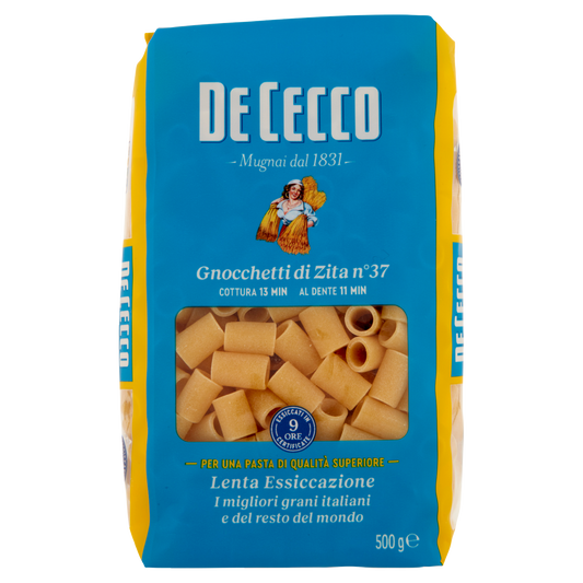 DE CECCO PASTA DI SEMOLA GNOCCHETTI DI ZITA N°37 500g (24 in a box)