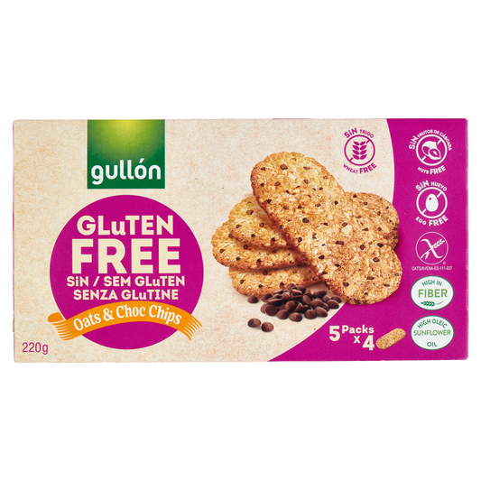 GULLON BISCOTTI DI AVENA CON GOCCE DI CIOCCOLATO gluten-free 220g (8 in a box)