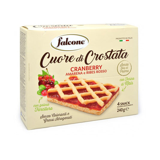 FALCONE CROSTATA AI FRUTTI ROSSI CON FARINA DI MAIS 4pcs  240g (12 in a box)