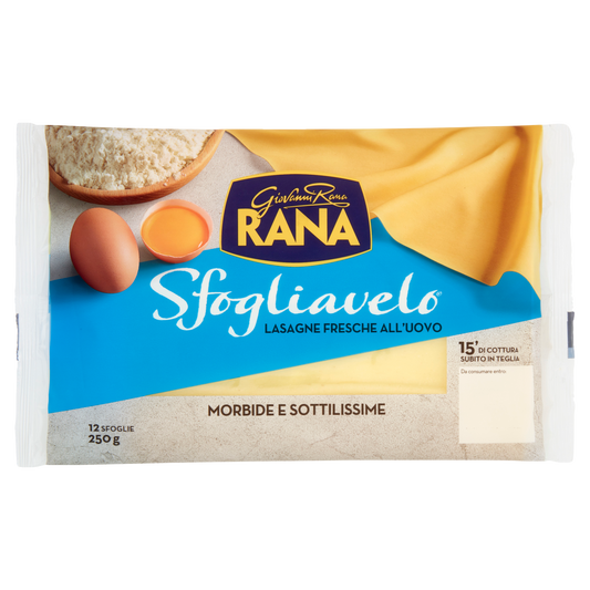 RANA SFOGLIAVELO LASAGNE FRESCHE ALL'UOVO 250g (12 in a box)
