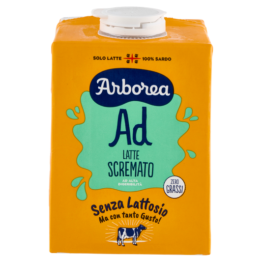 ARBOREA LATTE SCREMATO SENZA LATTOSIO 500ml (10 in a box)available from our italian retail store