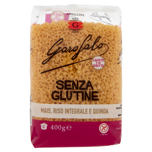 GAROFALO PASTA SENZA GLUTINE ANELLINI 500g (12 in a box)available from our italian retail store