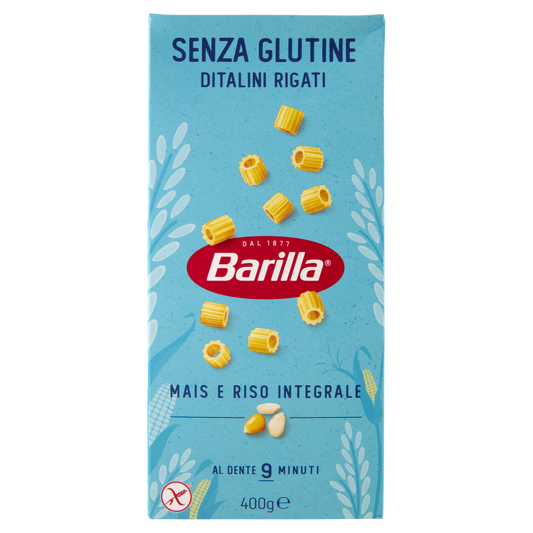 BARILLA PASTA SENZA GLUTINE DITALINI 400g (14 in a box)