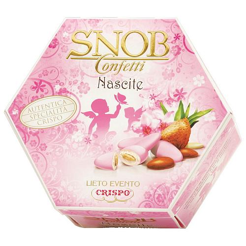 CRISPO SNOB CONFETTI MANDORLA ROSA 500g (6 in a box) available from italian retail store