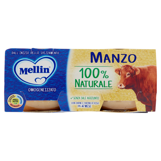 MELLIN OMOGENEIZZATO MANZO 80gx2 160g (12 in a box)