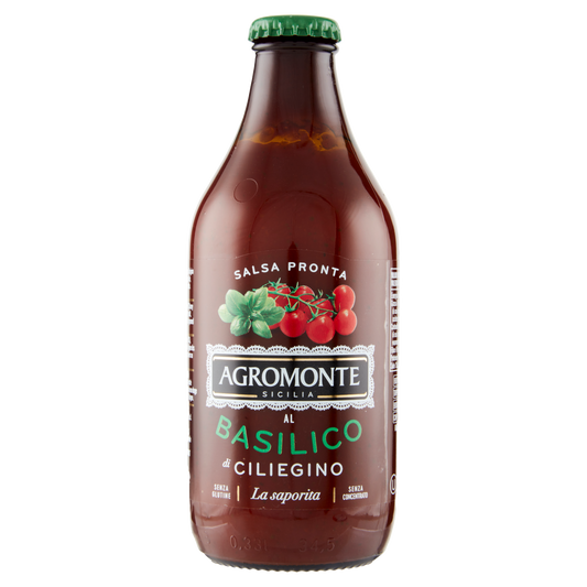 AGROMONTE SALSA CILIEGINO BASILICO 330g (12 in a box)