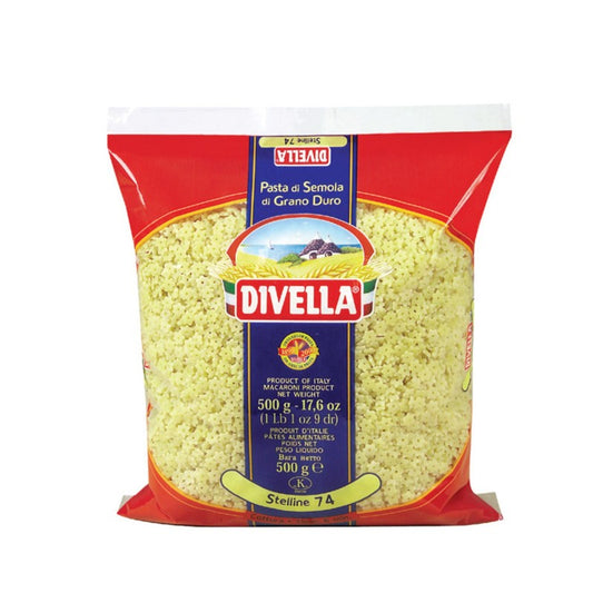 DIVELLA PASTINA STELLINE N.74 500g (24 in a box)available from our italian retail store