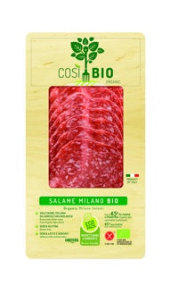 Golfera ORGANIC Sliced Salame Milano CosiBio 80g  (meat available from uk store)