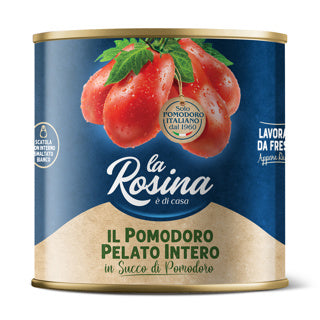 La Rosina Plum Peeled Tomatoes 2.5kg x 6 (available from uk store)