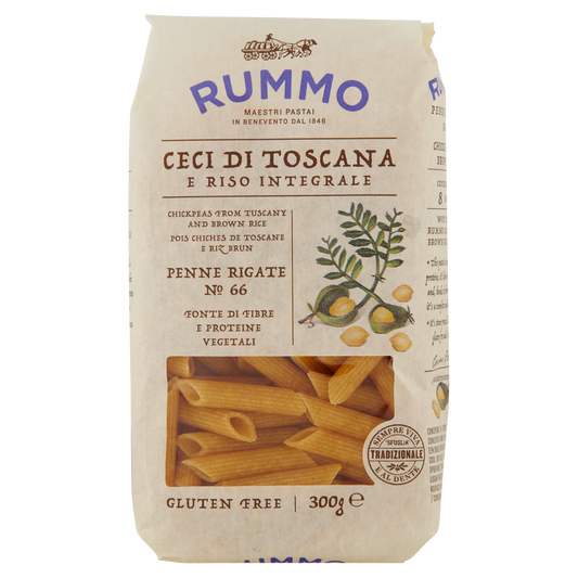 RUMMO PENNE RIGATE AI CECI N.66 300g (16 in a box) available from our italian retail store