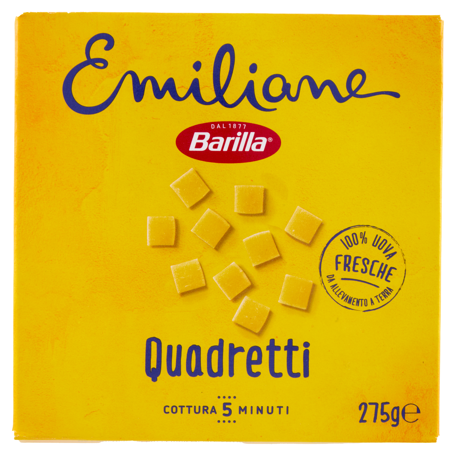 BARILLA EMILIANE QUADRETTI ALL'UOVO 275g (24 in a box) – Itabites
