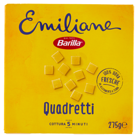 BARILLA EMILIANE QUADRETTI ALL'UOVO 275g (24 in a box)