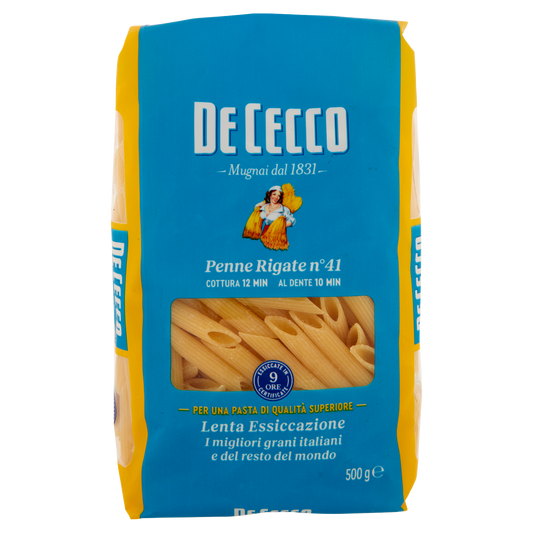 DE CECCO PASTA DI SEMOLA PENNE RIGATE N°41 500g (24 in a box)