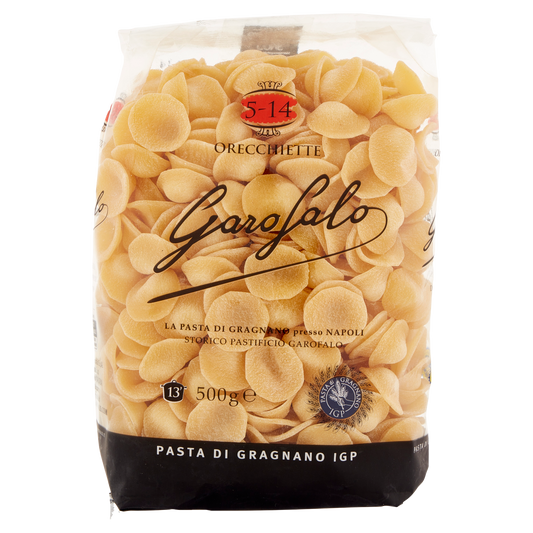 GAROFALO PASTA DI SEMOLA FORMATI SPECIALI ORECCHIETTE 500g (16 in a box)available from our italian retail store