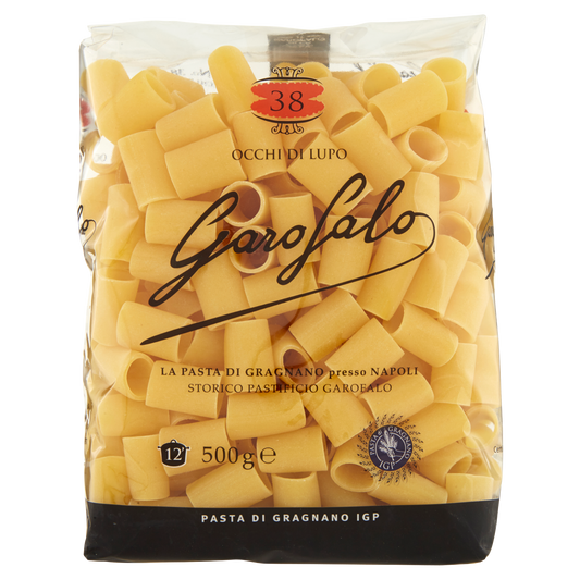GAROFALO PASTA DI SEMOLA OCCHI DI LUPO 500g (16 in a box)available from our italian retail store