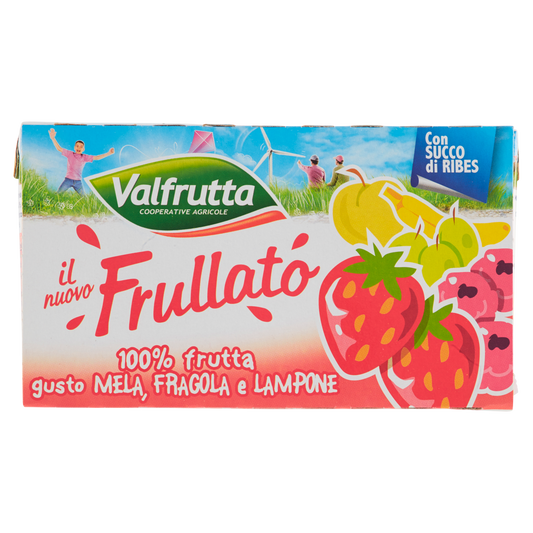 VALFRUTTA FRULLATO MIX FRAGOLA LAMPONE E MELA 125mlX3 375ml (8 in a box)