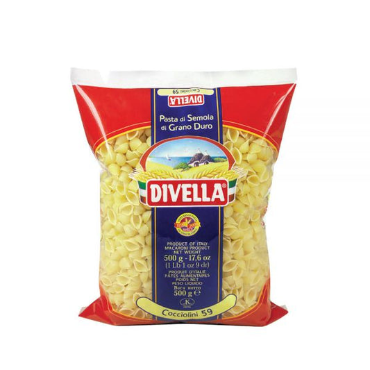DIVELLA PASTINA COCCIOLINE N.59 500g (24 in a box)available from our italian retail store
