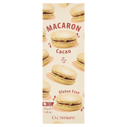 CUORENERO MACARON CACOA gluten free 42g (15 in a box)