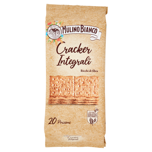MULINO BIANCO CRACKER INTEGRALI X20 500g (9 in a box) available from our italian retail store
