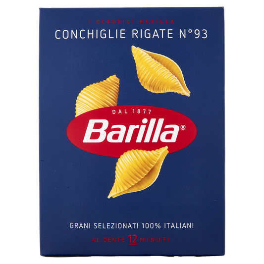 BARILLA PASTA DI SEMOLA CONCHIGLIE RIGATE N.93 500g (24 in a box)
