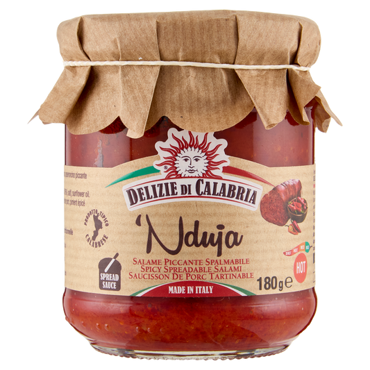 DELIZIE CALABRIA NDUJA CON OLIO DI SEMI DI GIRASOLE 180g (12 in a box)available from our italian retail store