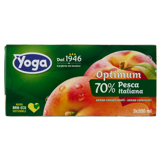 YOGA OPTIMUM SUCCO PESCA 200ml x3 600ml (8 in a box)