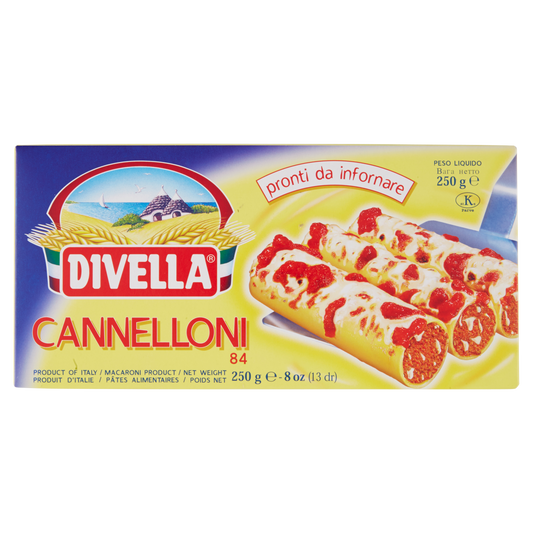DIVELLA CANNELLONI SEMOLA 250g (24 in a box)available from our italian retail store