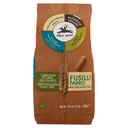 ALCENERO FUSILLI AL FARRO ORGANIC 500g (12 in a box)