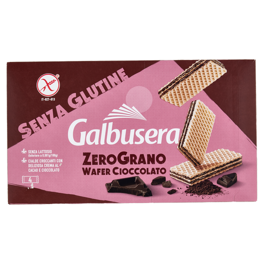 GALBUSERA ZEROGRANO WAFER CON CIOCCOLATO gluten-free 45gX4 (12 in a box)