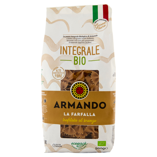 ARMANDO FARFALLE INTEGRALE ORGANIC 500g (12 in a box)