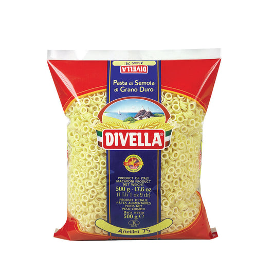 DIVELLA PASTINA ANELLINI N.75 500g (24 in a box)available from our italian retail store