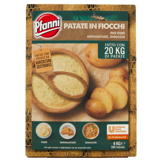 PFANNI PURE' DI PATATE IN FIOCCHI 4 KG (single item)available from our italian retail store