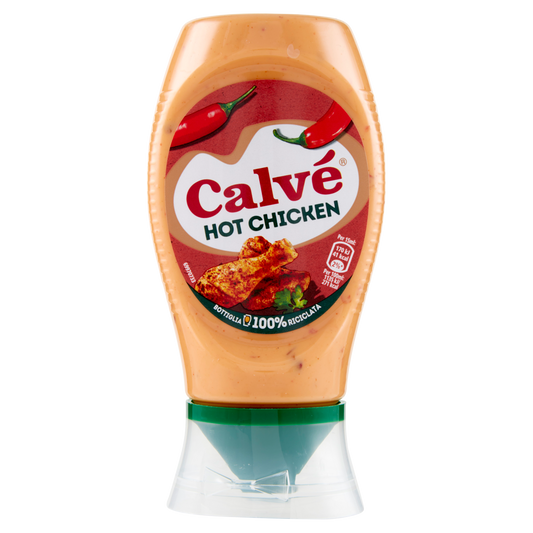 CALVE' SALSA HOT CHICKEN TOP DOWN 250ml (8 in a box) available from italian retail store