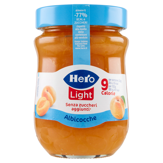 HERO CONFETTURA ALBICOCCA SUGAR-FREE 280g (8 in a box)available from our italian retail store