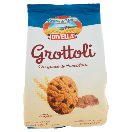 DIVELLA GROTTOLI FROLLINI CIOCCOLATO 400g (18 in a box)