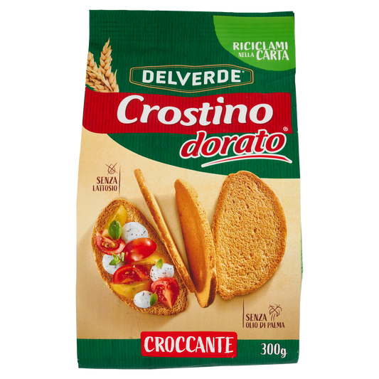 DELVERDE CROSTINI DORATI 300g (12 in a box)available from our italian retail store
