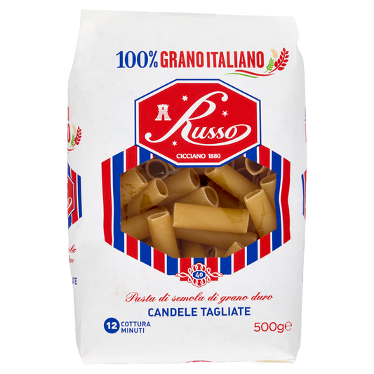 RUSSO PASTA DI SEMOLA CANDELE TAGLIATE 500g (20 in a box)