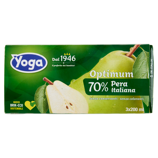 YOGA OPTIMUM SUCCO PERA 200ml X3 600ml (8 in a box)