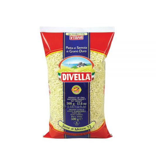 DIVELLA PASTINA SEMI DI MELONE N.72 500g (24 in a box)available from our italian retail store