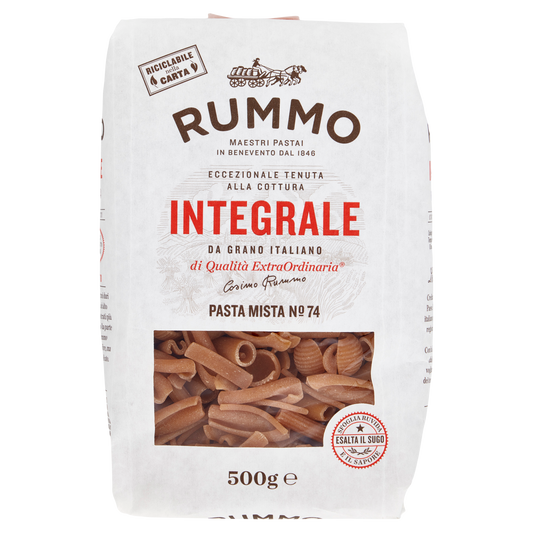 RUMMO PASTA MISTA INTEGRALE 500g (16 in a box) available from our italian retail store
