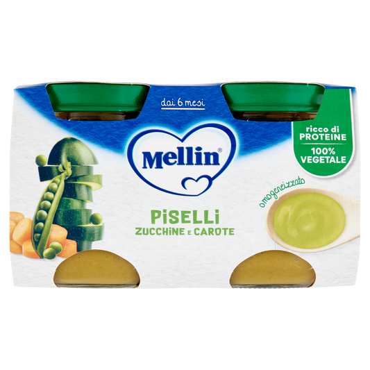 MELLIN OMO PISELLI CAROTE E ZUCCA 260g (12 in a box)
